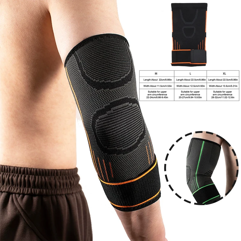 

Breathable Elbow Brace for Tendonitis and Tennis Elbow Compression Sleeve Support Adjustable Strap for Workout for Men & Women,