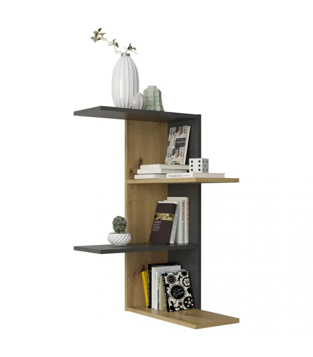 FMD shelves and shelves wall corner shelf color made oak craft