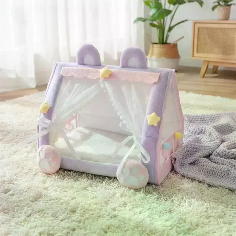 Doll Tent Bed Breathable Cotton Doll Bed Creative Storage Toy for Toddlers Pretend Play Nursery Room Decor Gift