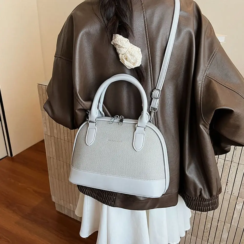 

PU Leather Women Shoulder Bag Korean Style Large Capacity Mini Shell Travel Bag Ins Style Portable Ladies Crossbody Bag Student