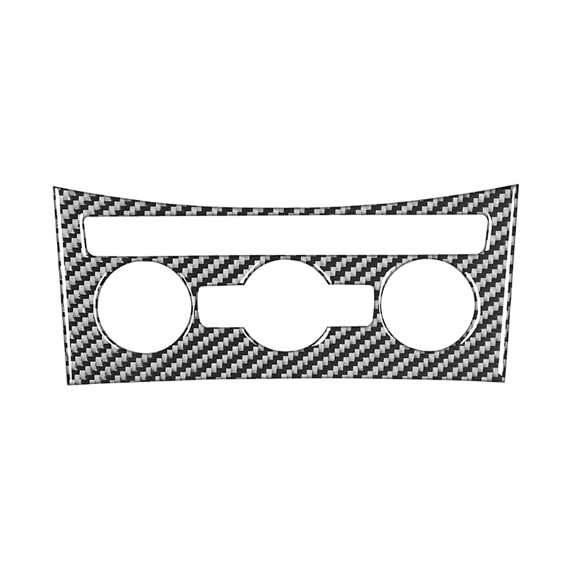 Cubierta de interruptor de botón de CA de consola central de fibra de carbono suave para Volkswagen CC 2012-2018, accesorios de pegatina embellecedora