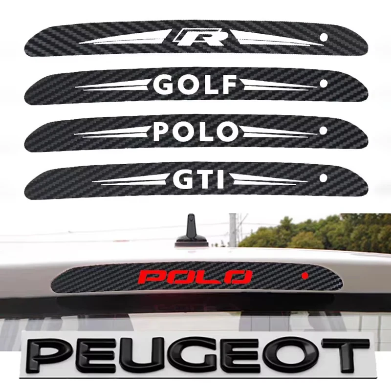 Aufkleber für hochmontierte Bremsleuchten, Bremslichtaufkleber für VW GTI Polo Golf Passat Tiguan Caddy Jetta Arteon Touareg Taigo.