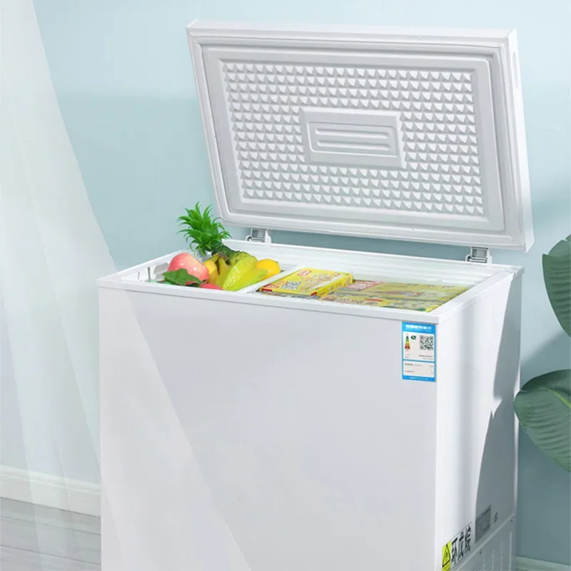 #58L/72L Small Freezer, Energy Saving Chest Deep Freezer with 6 Level Adjustable Thermostat, Top Opening Compact Freezer