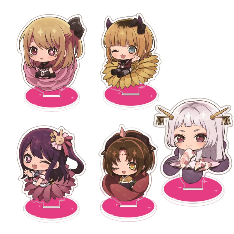 

Q Version Oshi No Ko Acrylic Stand Gorou Akuamarin Hoshino Ai Rubii Anime Figure Ears Plate Desktop Holder Display Fans Collect