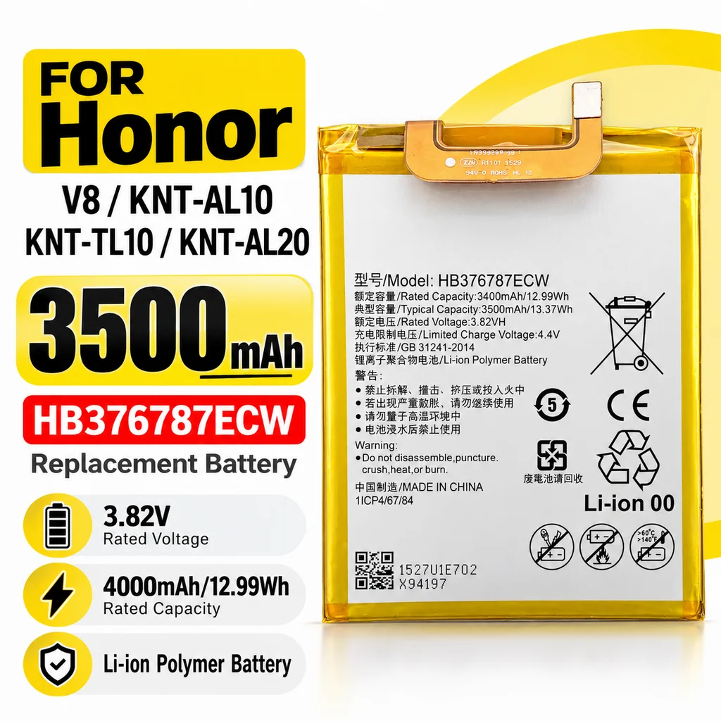 HB376787ECW Internal Li-ion Phone Replacement Battery For Huawei Honor V8 KNT-AL10/KNT-TL10/KNT-AL20 With Repair Tool Included