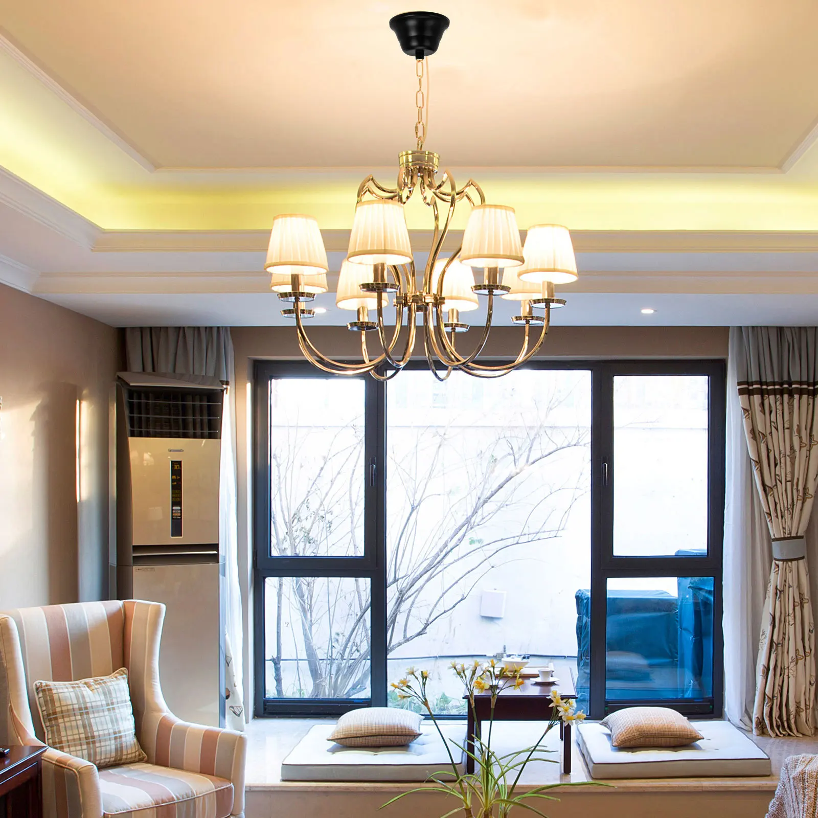 

4Pcs Ceiling Cover Plate Chandelier Canopy DIY Lighting Fixtures Accessories Durable Easy to Assemble Elegant Simple Style