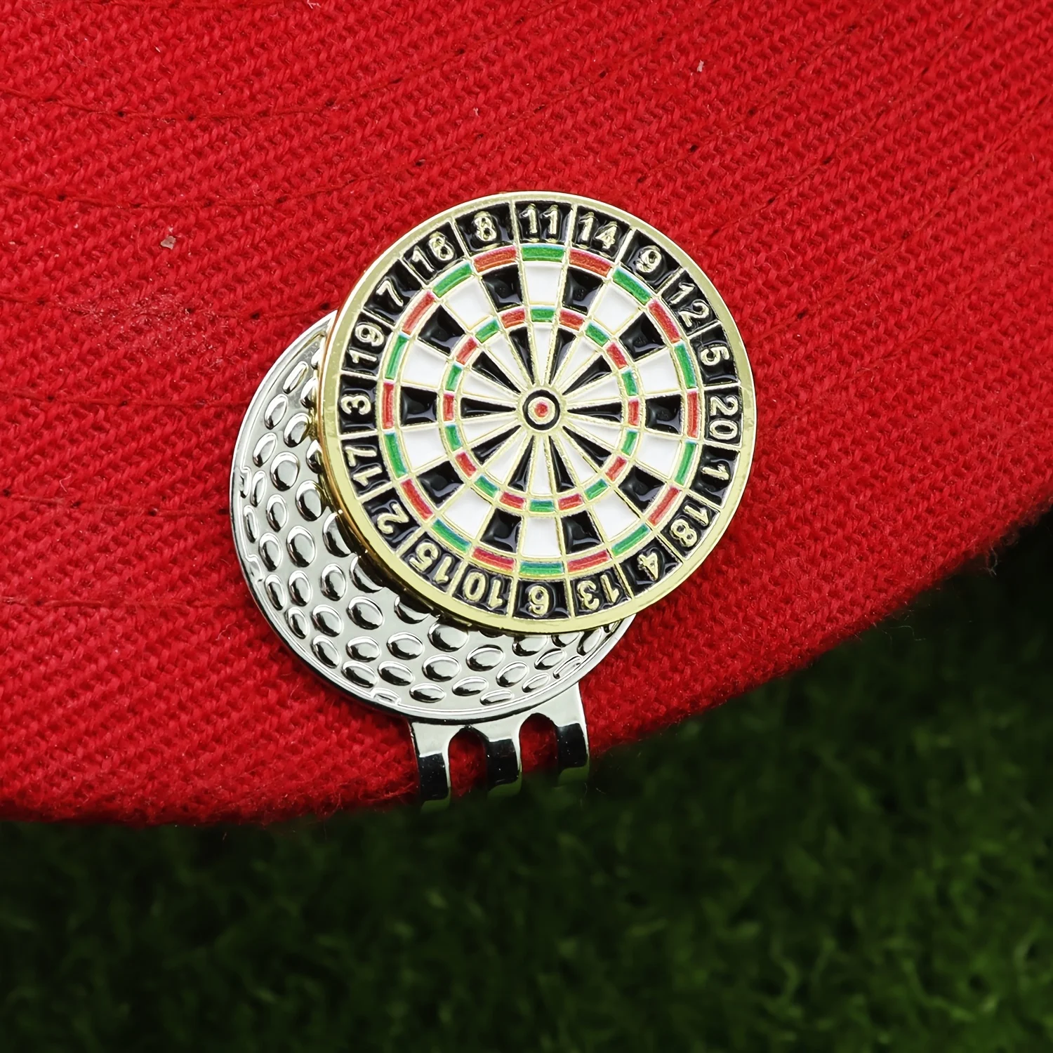 Darts Disc Golf Magnetic Hat Clip – Durable Metal Mark for Hats & Visors, Fun Gift for Golf & Darts Lovers