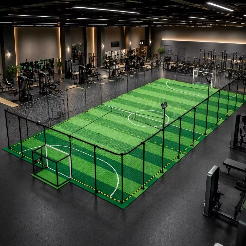 Factory Custom Hot Galvanized Steel Safe Rebound Net Durable Artificial Turf Borderless Football System for Club School Park