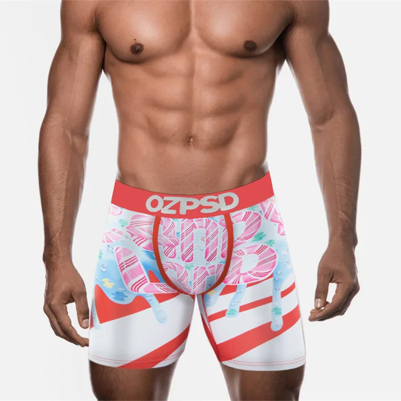 Сексуальное мужское нижнее белье OZPSD, боксеры, мужские трусы, нижнее белье, мужские трусы, шорты-боксеры, дышащие мужские боксеры с принтом