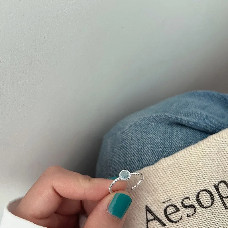PANJBJ 925 Sterling Silber Perle Unregelmäßigen Ring für Frauen Shell Überlappende Hohl Süße Design Schmuck Geschenk Dropshipping – Detail 35