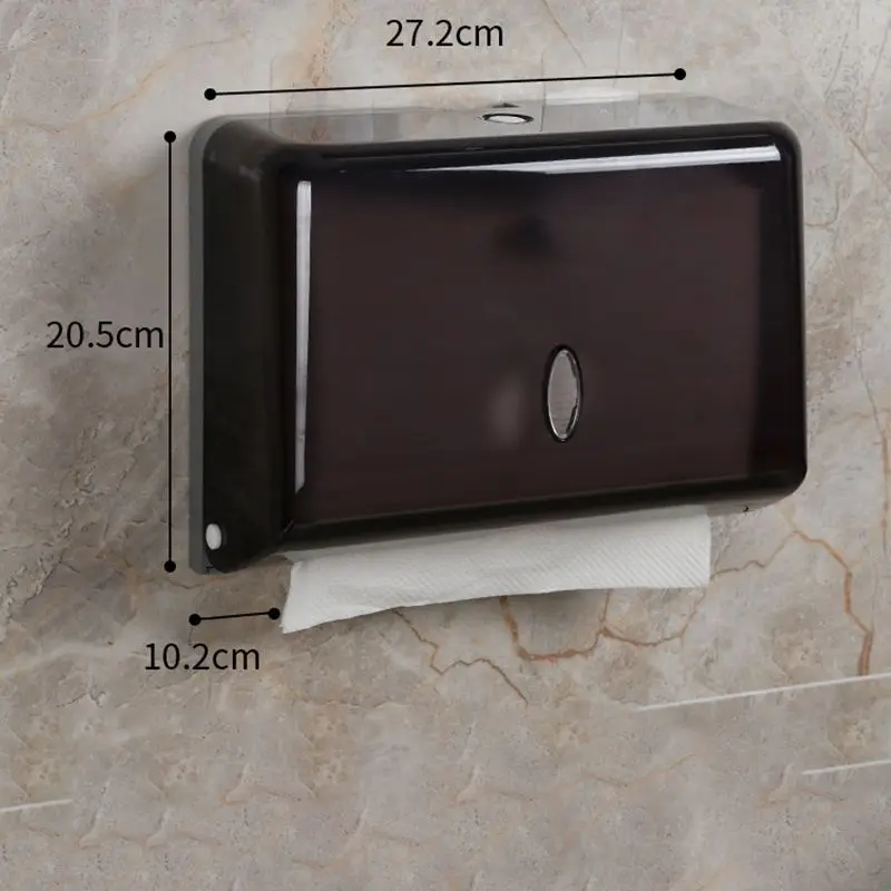 1pcs Wall-mounted Tissue Box High capacity Waterproof tissue box Paper Container for Hotel Home Bathroom Organizer black white