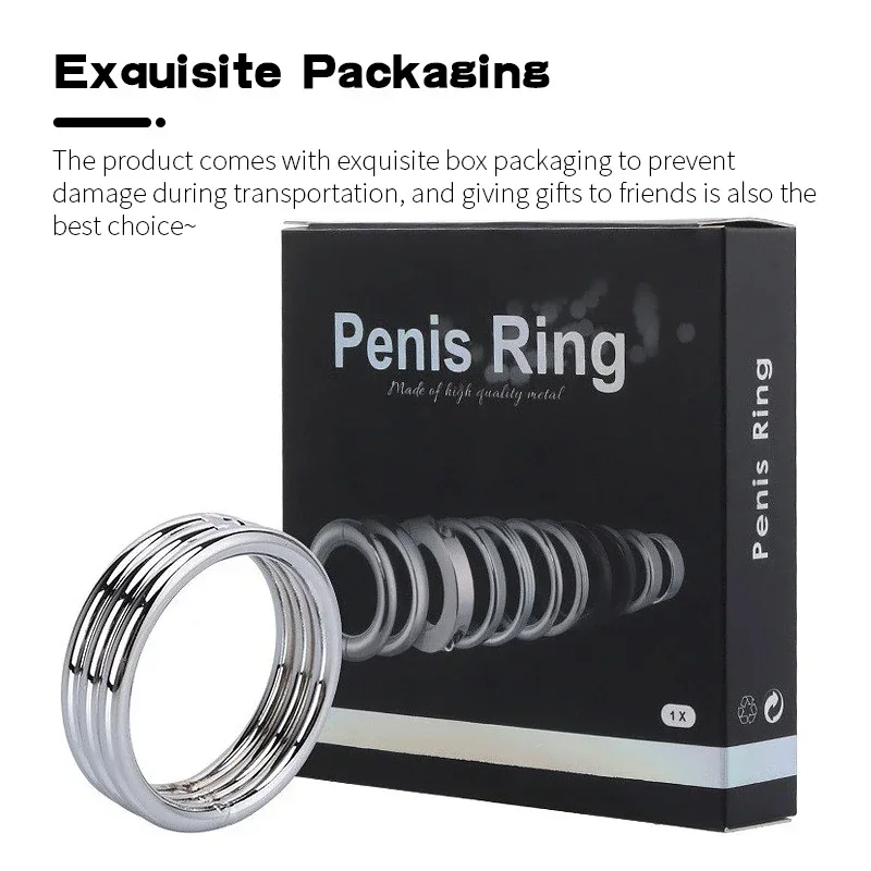 Stainless Steel Metal Sperm Locking Ring Scrotal Restraint Ejaculation Delay Ring Adult Sex Toys Penis Training Supplies