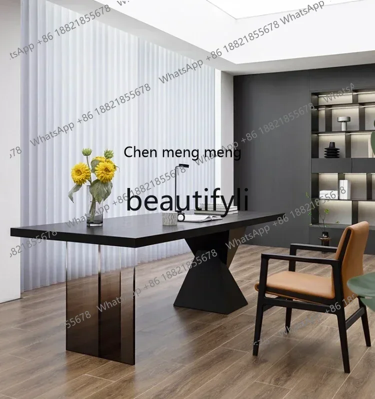 

20031A Household acrylic computer desk simple living room solid wood desk design teacher workbench