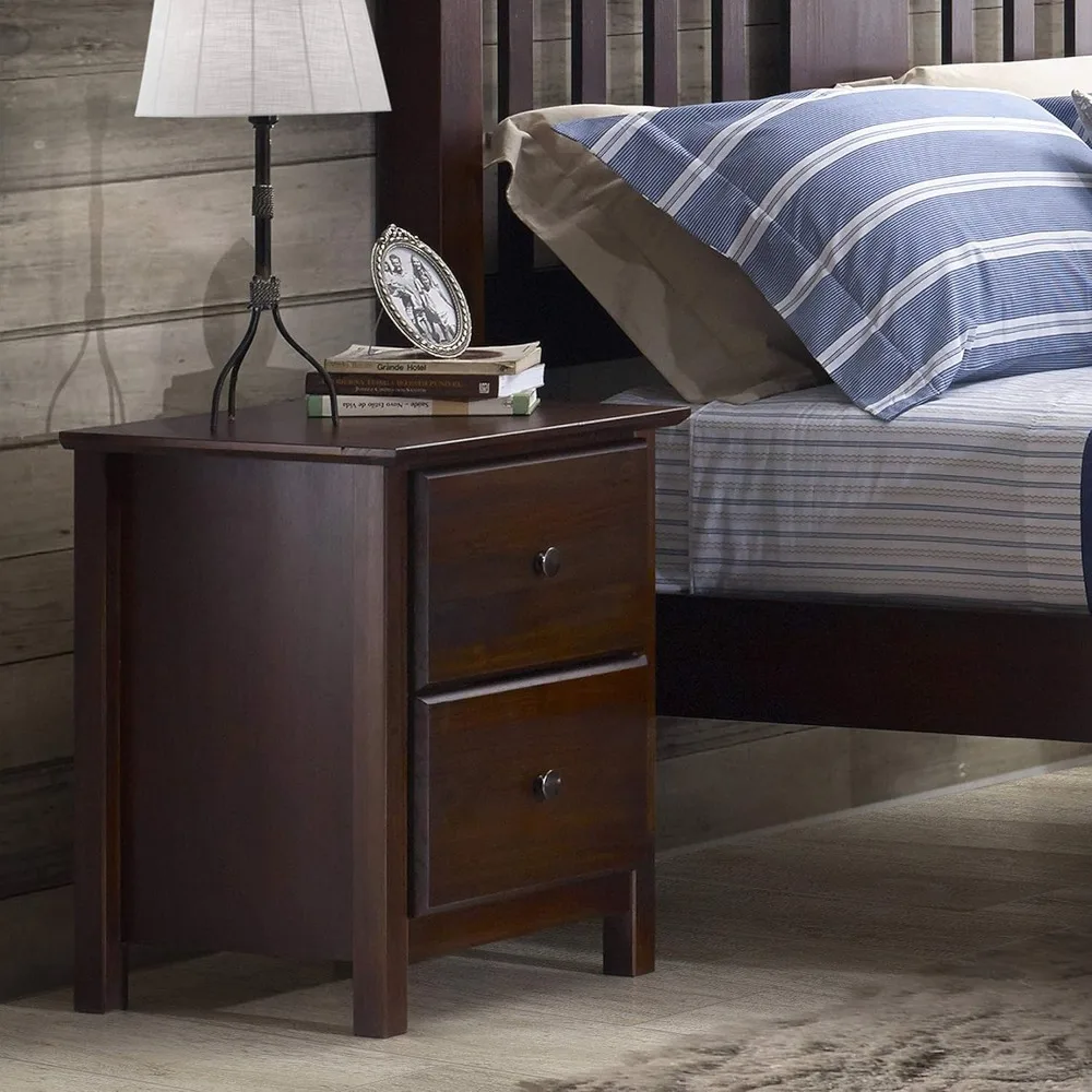 Shaker 2-Drawer Bedside Nightstand