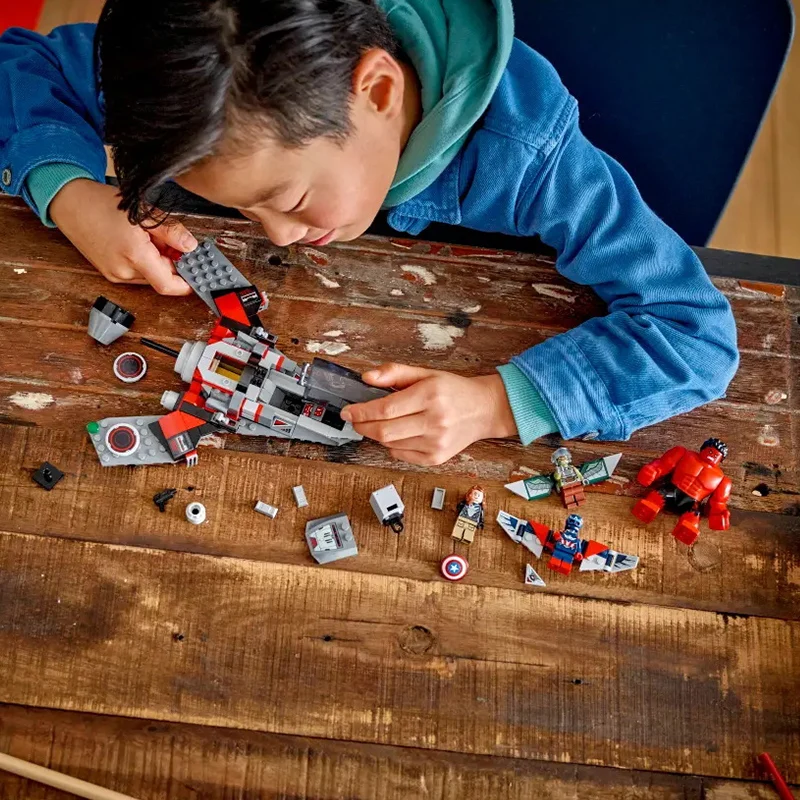 مكعبات بناء ليجو 76292 كابتن أمريكا ضد ريد هالك للأولاد والبنات بناء وتجميع مكعبات البناء هدايا ألعاب الأطفال #4