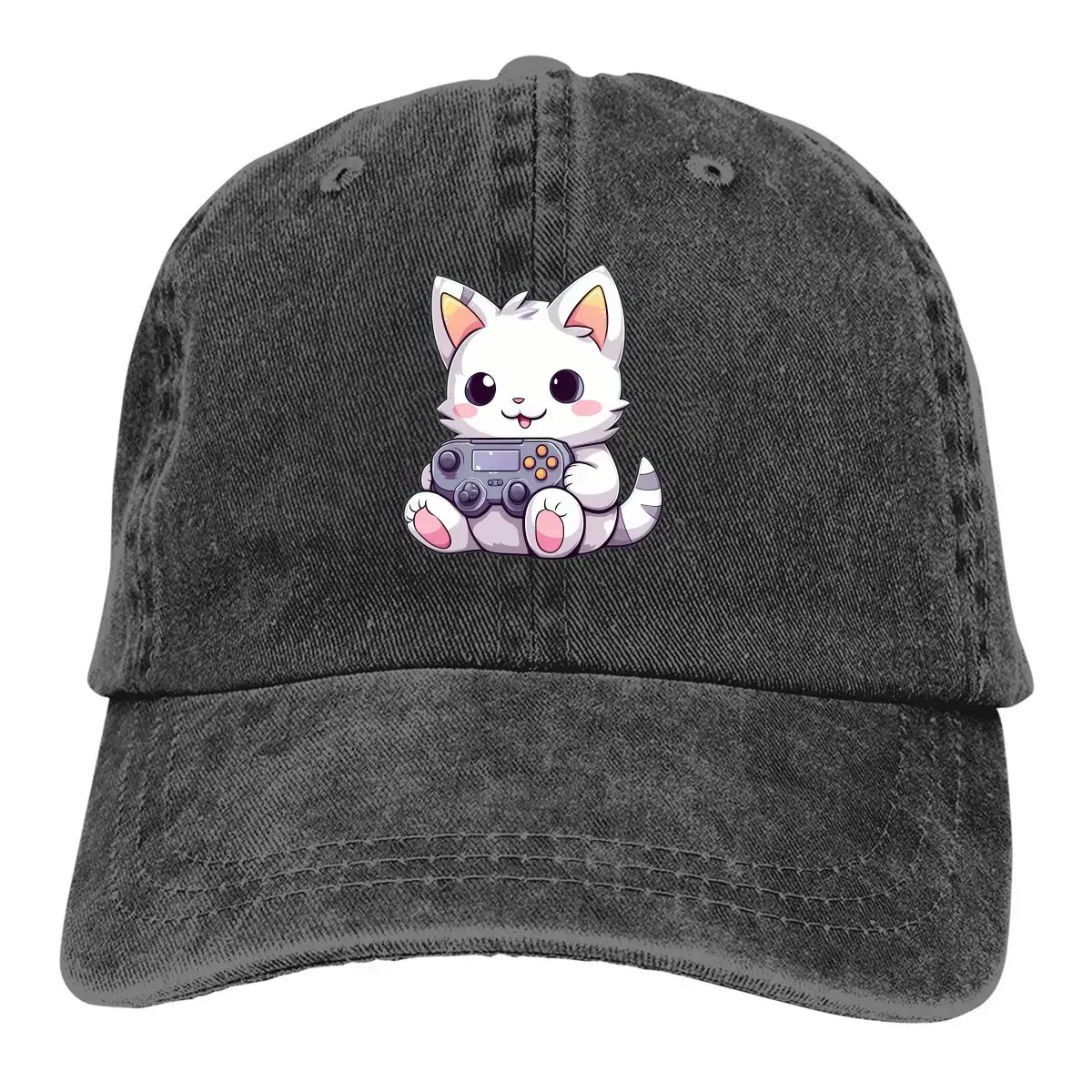 Cute Cat Animals Multicolor Hat Peaked Women's Cap Addicted To Video Games Personalized Visor Protection Hats