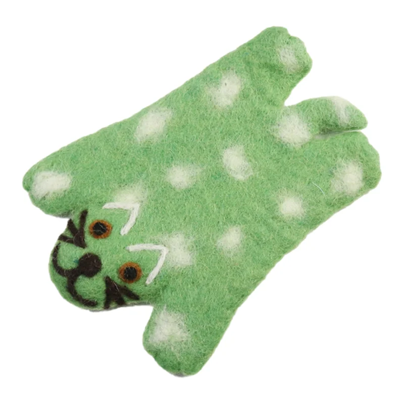 

2PCS Handmade Wool Felted Animal Coasters Cute & Adorable Drink Coasters Reusable Water Absorbent For Home Desktop-A57M