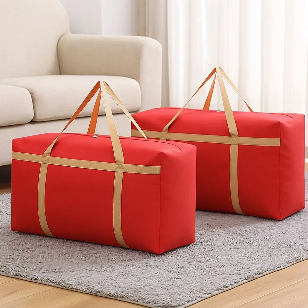 ثنائي الاتجاه سستة أكسفورد القماش الأمتعة حقيبة طوي مقاوم للماء الملابس حقيبة تعبئة اللحاف الغبار سماكة حقيبة التخزين