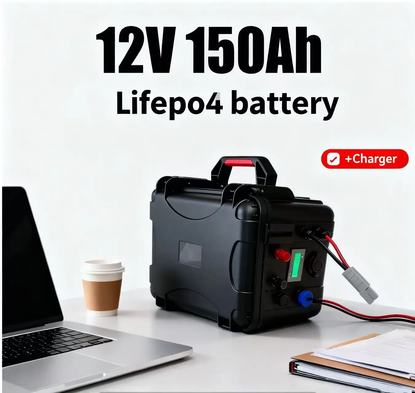 waterproof Lifepo4  12V 100AH 150AH lithium battery BMS 4S for 1200W travel trailer motorhome Boat MPPT AVG RV