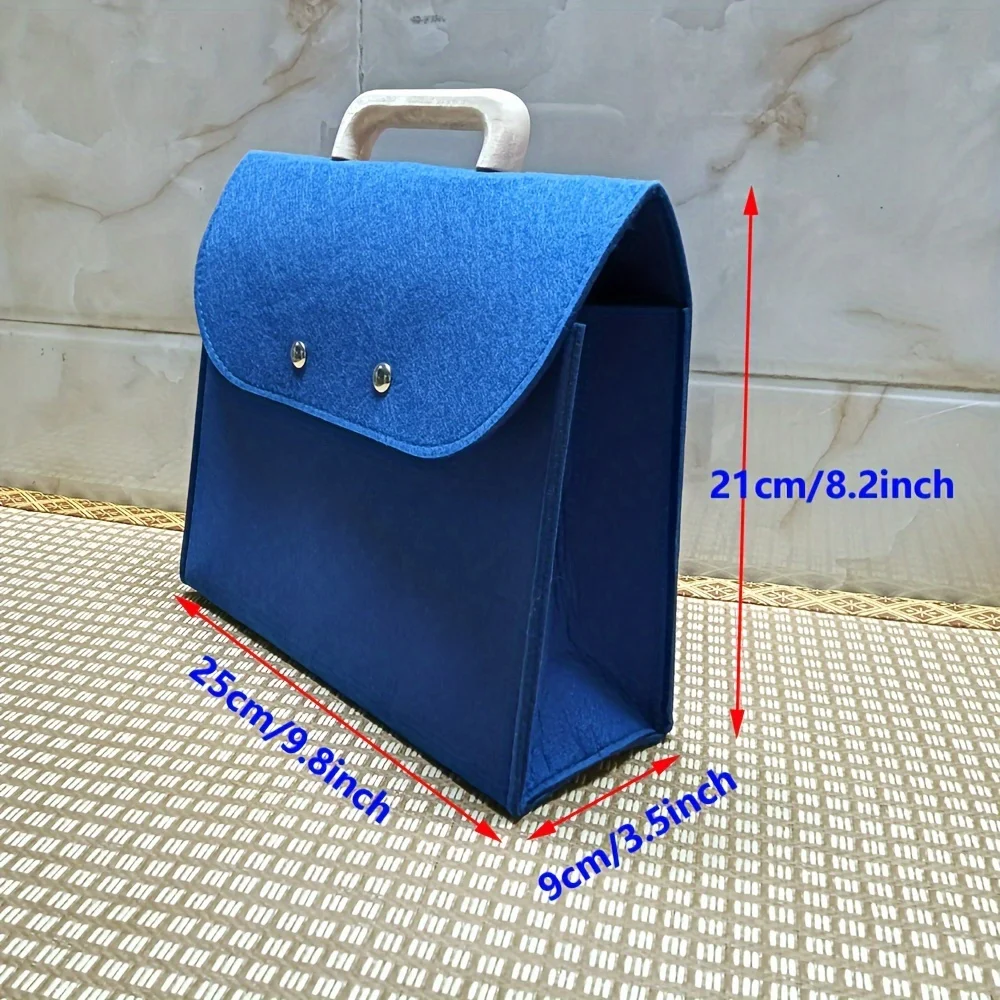 حقيبة تخزين لباد محمولة باللون الأزرق، حقيبة محمولة، ممتعة، بسيطة وبأسعار معقولة، مناسبة أيضًا للأطفال والطلاب للاستخدام