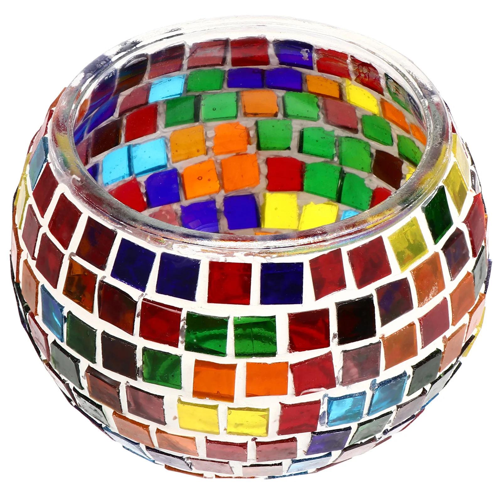 

Mosaic Holder Unique Turkish Style Glass Bowl Decor Light for Party Hotel Shopping Mall Cultural Collectibles