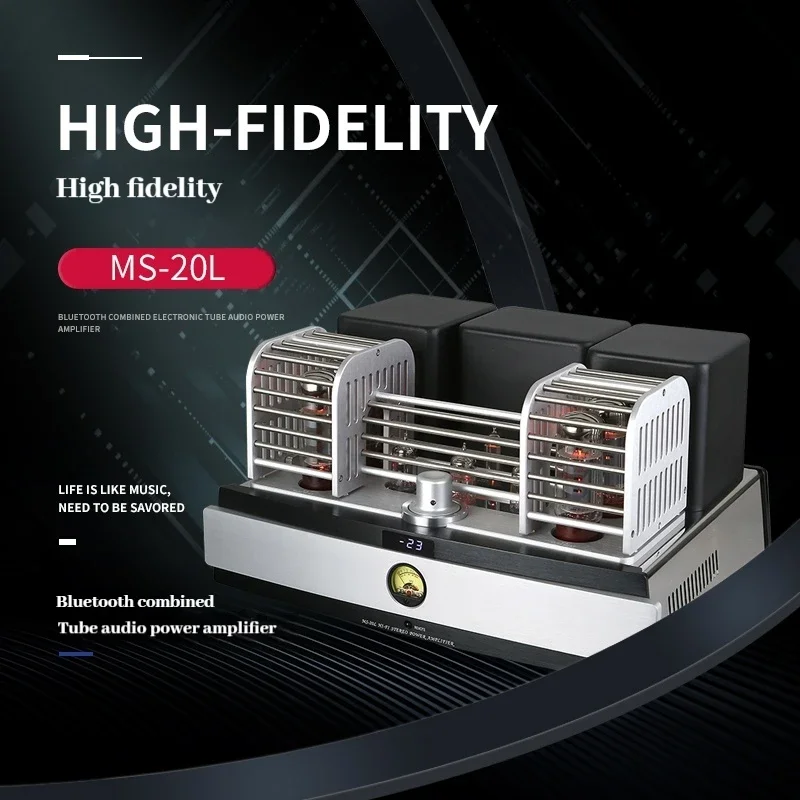 YAQIN MS-20L EL34 Tube Amplifier HiFi Bluetooth USB Digital Combined Imported Tube Speaker with Remote Control