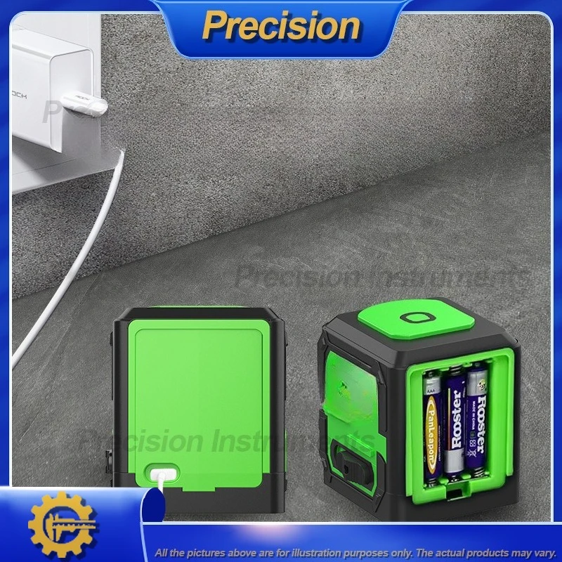 2026 Portable Mini 2-Line Green Laser Level Infrared Horizontal Vertical Cross Line High Precision Self-Leveling Tool for Wall