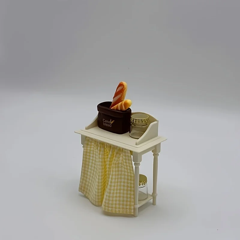 زجاجة زجاجية - نموذج مطبخ مصغر لطيف ورائع مع أغطية ذهبية وإكسسوارات DIY ومستلزمات المشروعات اليدوية.