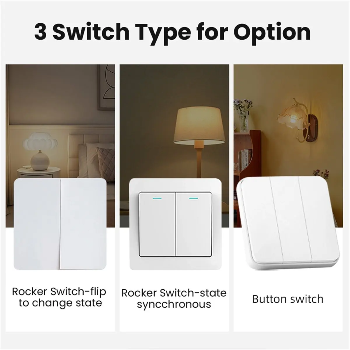 【Smart Accessories】 3-Way On/Off Switch Graffiti Smart WiFi Smart 3-Way On/Off Switch Concealed Box Switch