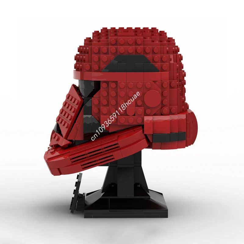 750PCS MOC Star Battle Sith Trooper Helmet Collection Furniture For Display Model Building Blocks Stacking Bricks Creative