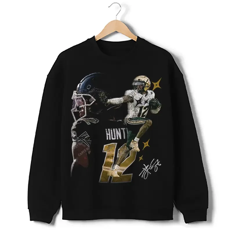 Travis Hunter Graphic Sweatshirt Bih You Thought Football Custom Design Graphic Crewneck Sweatshirt