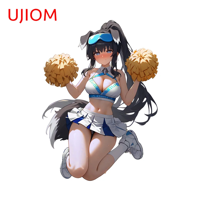 UJIOM Cheerleading Costumes Girls Kneel Posture Big Breasts Wall Sticker Sexy Personal Art DIY Home Decal Practical Murals