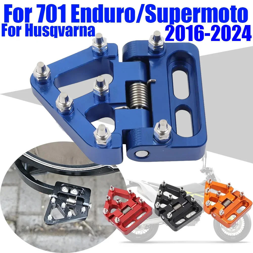 Para Husqvarna 701 ENDURO 701 Supermoto Super MOTO 2016 - 2024 accesorios de motocicleta Pedal de freno trasero plegable placa de punta de paso