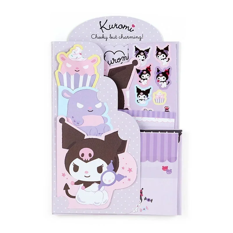 Anime Sanrioed My Melody Hellokittys Kuromi Cartoon Envelope Letter Paper Set Cute Handbook Note Paper Kawaii Stickers Kids Gift