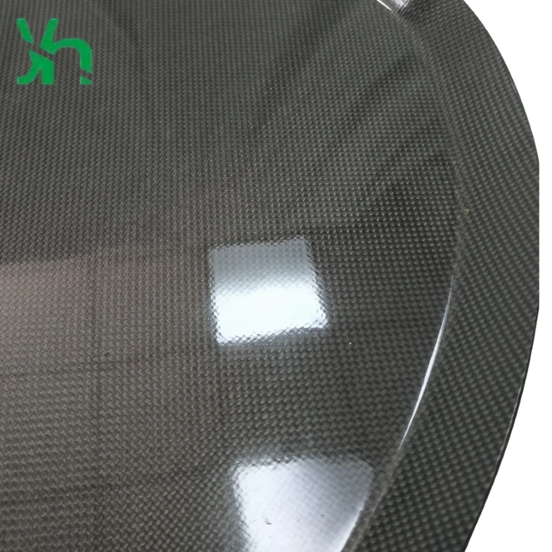 3Kカーボンファイバー丸型トレイ、ウェットカーボン平織り、軽量で耐久性のあるサービングプレート