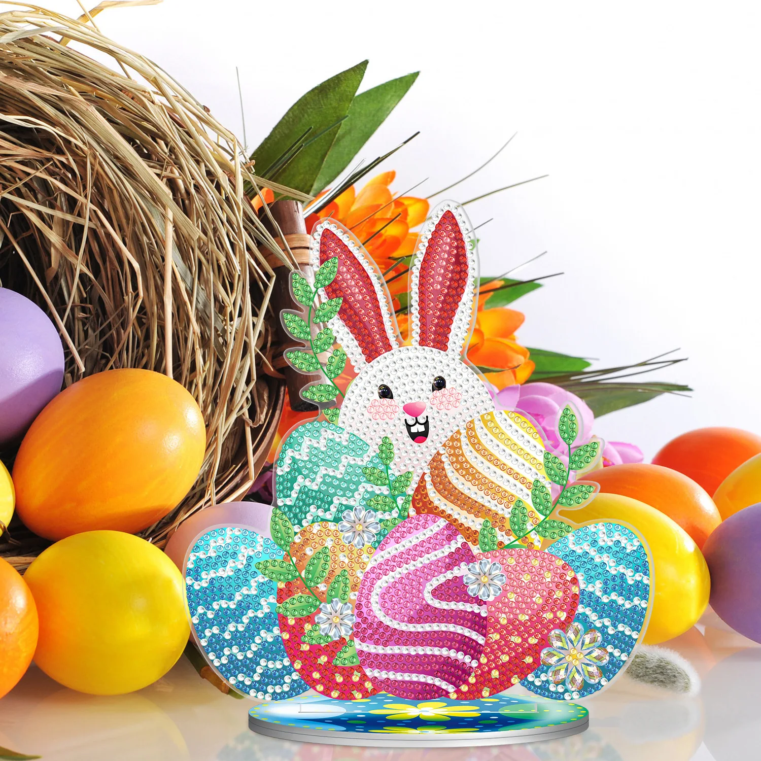 

DIY Easter Bunny Ornament Card Diamond Painting Cross Stitch Easter Table Decoration Handcraft Artwork Hot Selling Home Decor