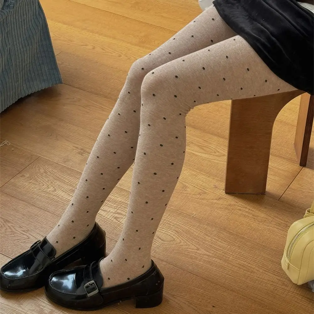 

Fashionable Polka Dot Pantyhose Speckled Breathable Lady's Knitted Stockings Thick Comfortable Women's Leggings Lolita Fashion