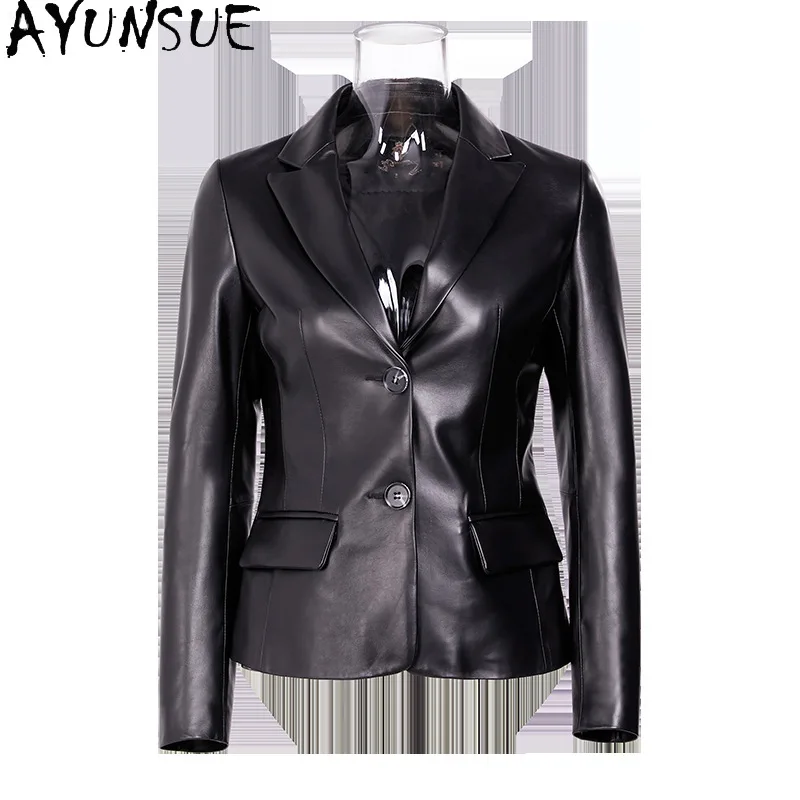 AYUNSUE veste en cuir véritable femmes 100% manteau en peau De mouton vestes De moto printemps automne femmes vêtements 2025 Jaqueta De Couro