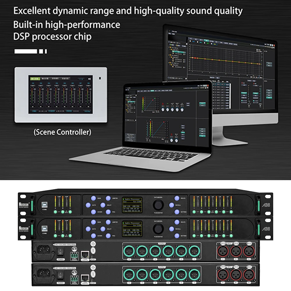 Picture 3: Digital Professional Audio System Audio 3 In 6 Out Processor Tweeter Speaker Subwoofer Line Array