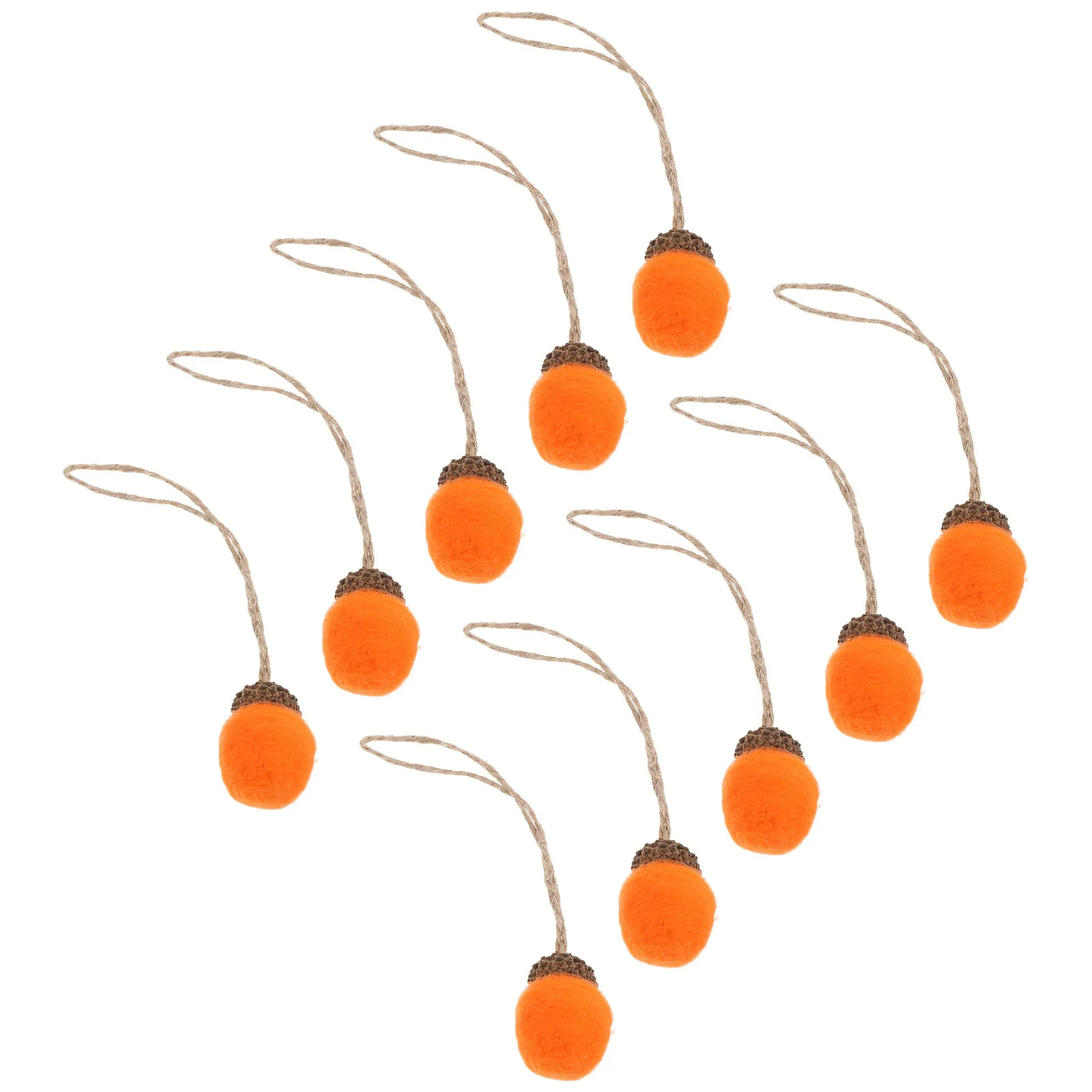 

10Pcs Wool Felt Decorations Christmas Felt Acorns and Pine Cones DIY Hanging Ornaments for Holiday Winter Thanksgiving Decor