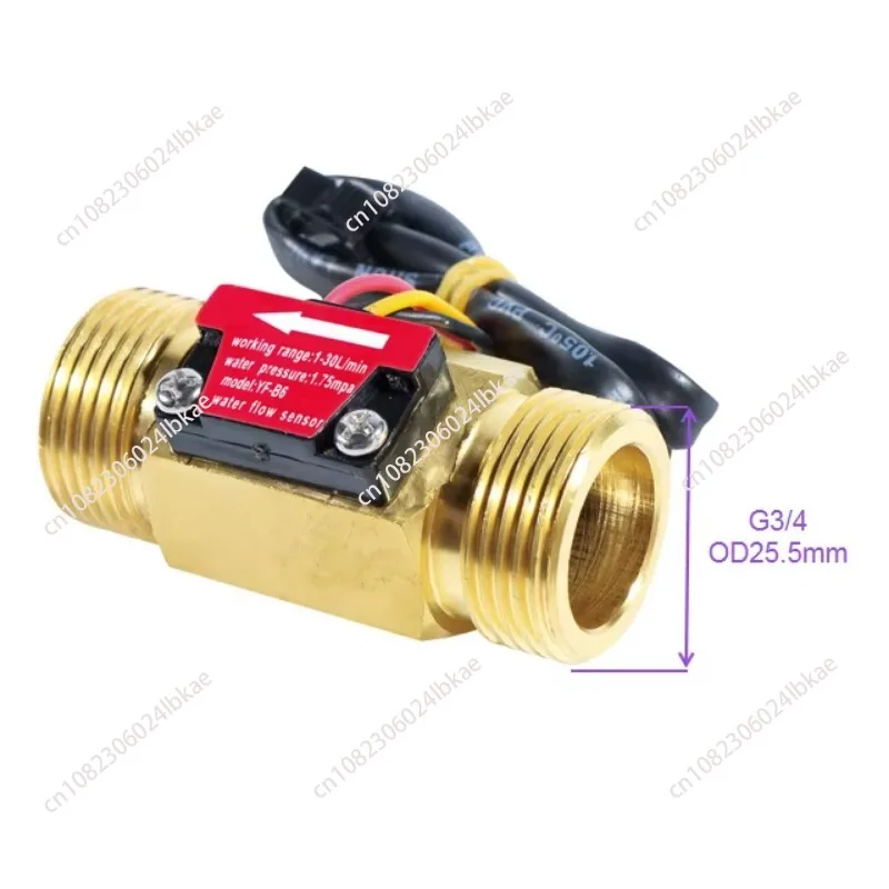 Liquid turbine flow meter b6 brass water flow sensor 1-30l/min digital heater sensor