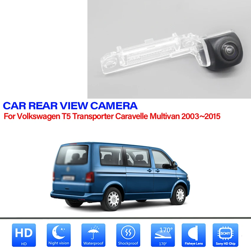 

HD Night Vision Rear View Reverse Camera For Volkswagen T5 Transporter Caravelle Multivan 2003~2015 License Plate Light Camera