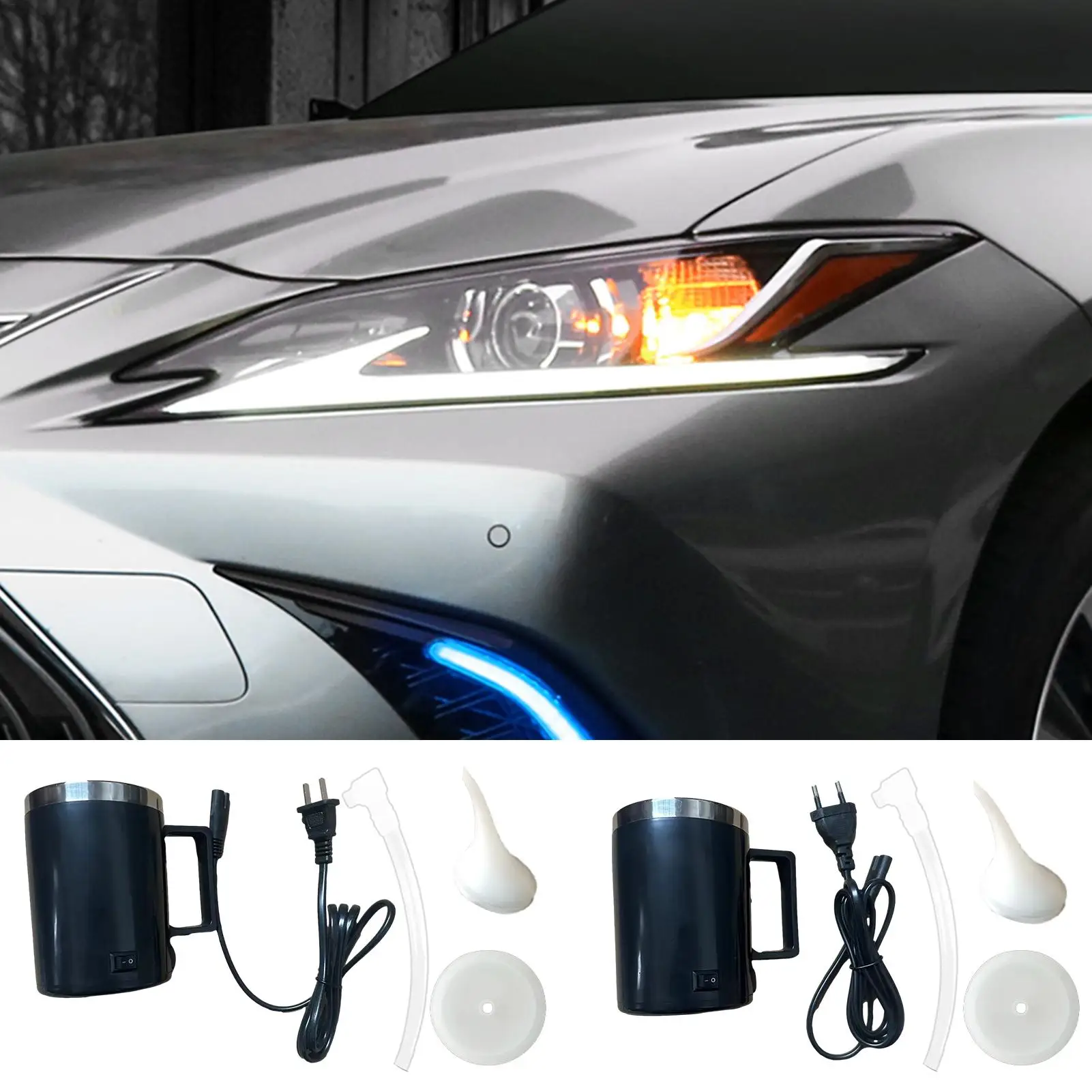 Heating Atomizing Cup Car Headlight Glass Polishs Repair Tool Restore Clarity Luster Of Car Headlight Renovation Repair Atomizer