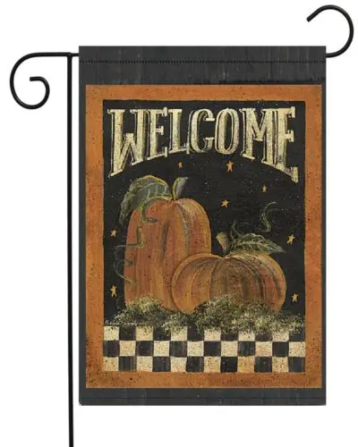 Welcome Pumpkins  -Garden Flag Top Quality  Double Sided