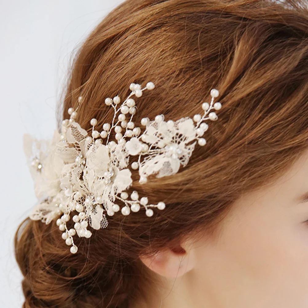

Bridal Hair with Artificial Pearls for Wedding Party Evening Accessories Elegant Everyday Wear Hair Clips Flower Gift