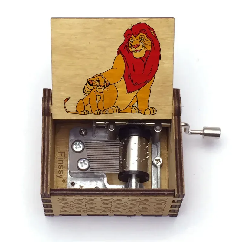 color print Lion King can you feel the love tonight Music Box Hand ed Wooden Musical Christmas Birthday Gift Decoration