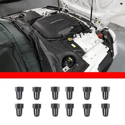 For Jaguar F-TYPE 2013-2024 Front Engine Compartment Shock Tower Hex Screw Protective Cover ABS Interior Accessories