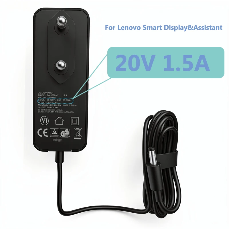 30W Power Supply for Lenovo Smart Display SD-8501F/X701B/SD-X501F Lenovo Smart Assistant Lenovo Smart Clock (CD-24501F) Charger