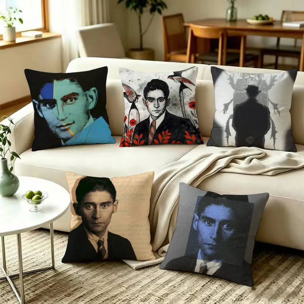 Abstract Surreal F-Franz Kafka  Double-Sided Printed Cushion Cover Bedroom Bedside Sofa Pillow Case