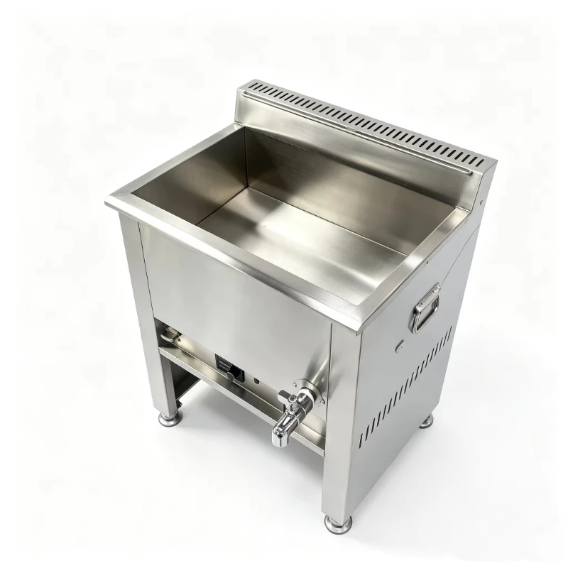 35-Liter liquid oil and gas fryer with easy-to-clean construction, ideal for fast food stands, street food trucks